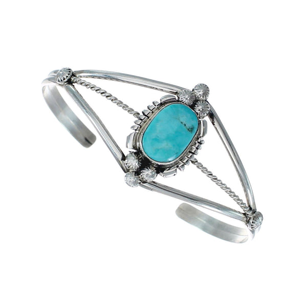 Sterling Silver And Turquoise Navajo Cuff Bracelet AX127658